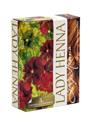 -30% Светло-коричневый - краска для волос на основе хны LADY HENNA 6х10 г (срок 30/05/2025)