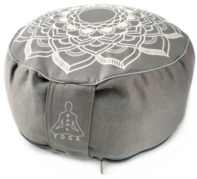 Подушка для медитации Mandala Grey (3кг серый), RamaYoga