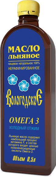 Льняное масло Вологодское, Компас здоровья, 500мл