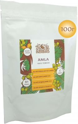 Порошок для волос и тела Амла (Amla Hair Powder) Indibird, 100г/1кг