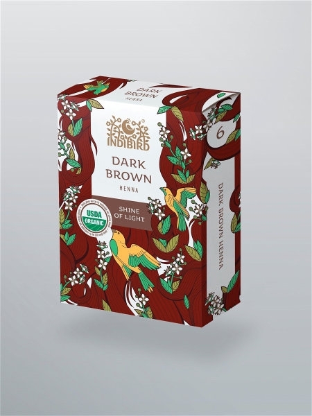 Хна Тёмно-Коричневая (Dark Brown Henna), Indibird, 50г/100г/1 кг