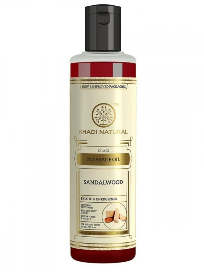 Масло массажное Сандал (Sandal Massage Oil), Khadi, 210 мл 