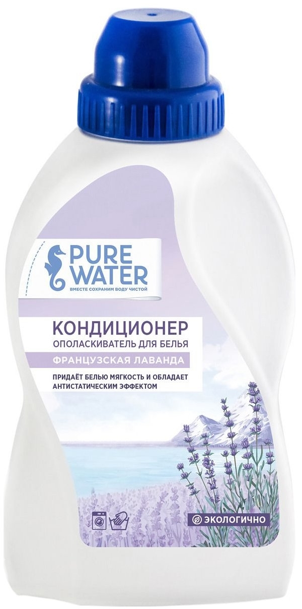 Кондиционер-ополаскиватель для белья "Французская лаванда", Pure Water, 480мл Кондиционер-ополаскиватель для белья "Французская лаванда", Pure Water, 480мл