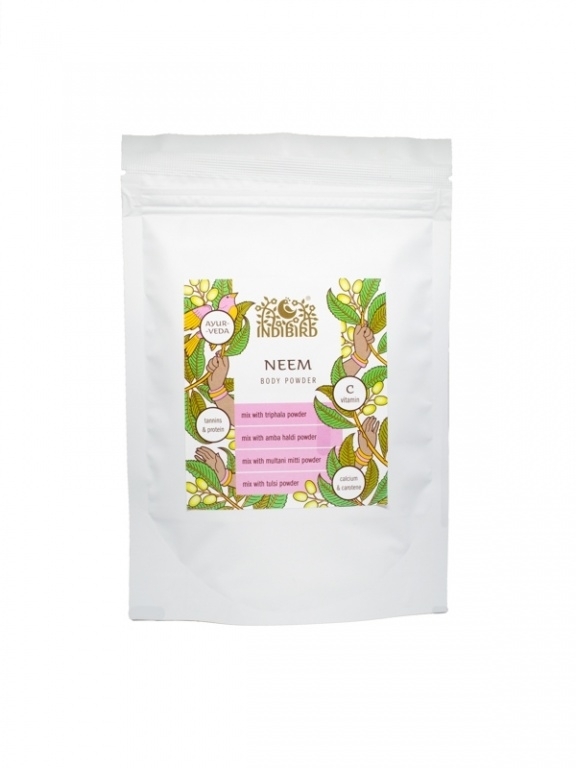 Ним, порошок для тела (Neem Body Powder), Indibird, 100г/1кг