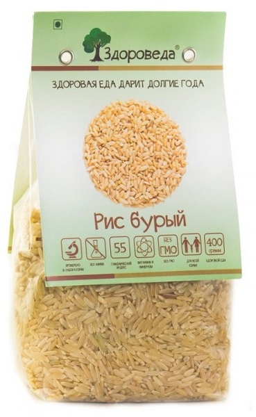 Рис бурый, Здороведа, 400г
