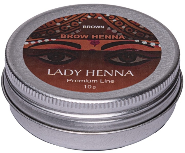 Краска для бровей Коричневая на основе хны (Premium Line), LADY HENNA, 10 г Краска для бровей Коричневая на основе хны (Premium Line), LADY HENNA, 10 г