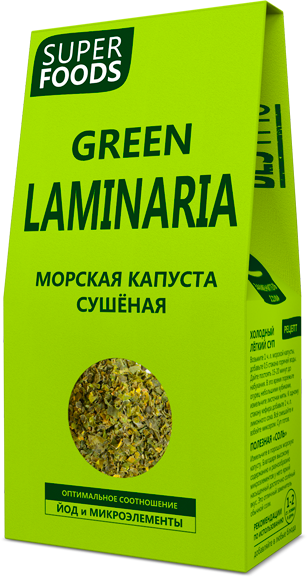 Ламинария сушеная (Морская капуста), Компас здоровья, 100г Ламинария сушеная (Морская капуста), Компас здоровья, 100г