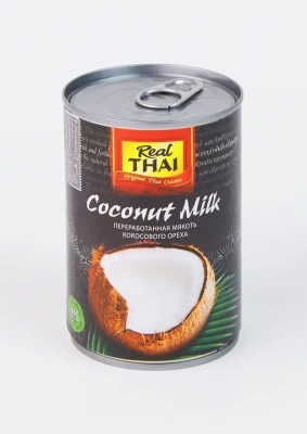 Молоко Кокосовое "Real Thai" 85% ж/б, 400мл