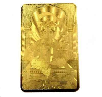 Янтра DDM01-1 Ганеша метал под золото размер 5х8 см