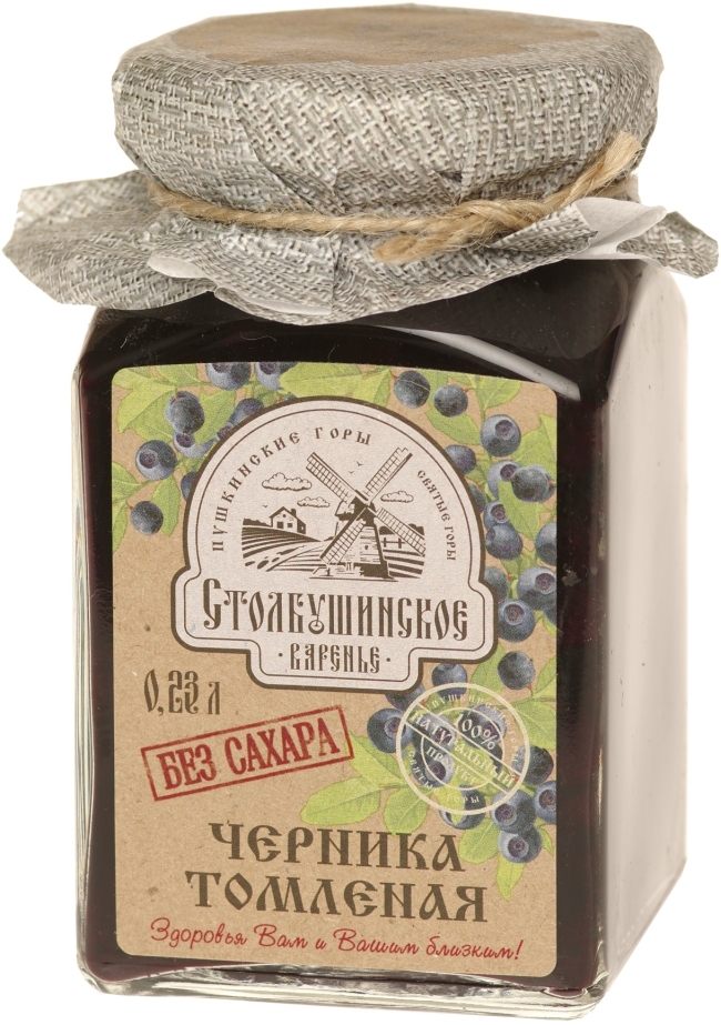 Черника томленая без сахара, Столбушино, 230 мл Черника томленая без сахара, Столбушино, 230 мл
