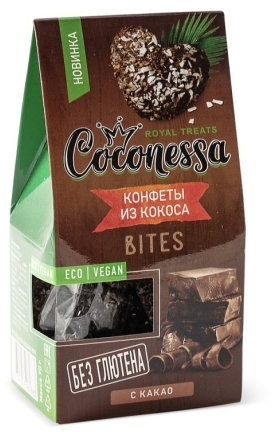 Конфеты из Кокоса Коконесса с какао, Coconessa, 90г Конфеты из Кокоса Коконесса с какао, Coconessa, 90г