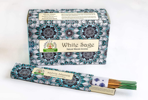 Благовония Белый Шалфей (White Sage, natural masala incense), Namaste India, 15 г
