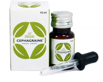 Сефагрейн, капли от заложенности носа (Cephagraine nasal drops), Charak, 15мл